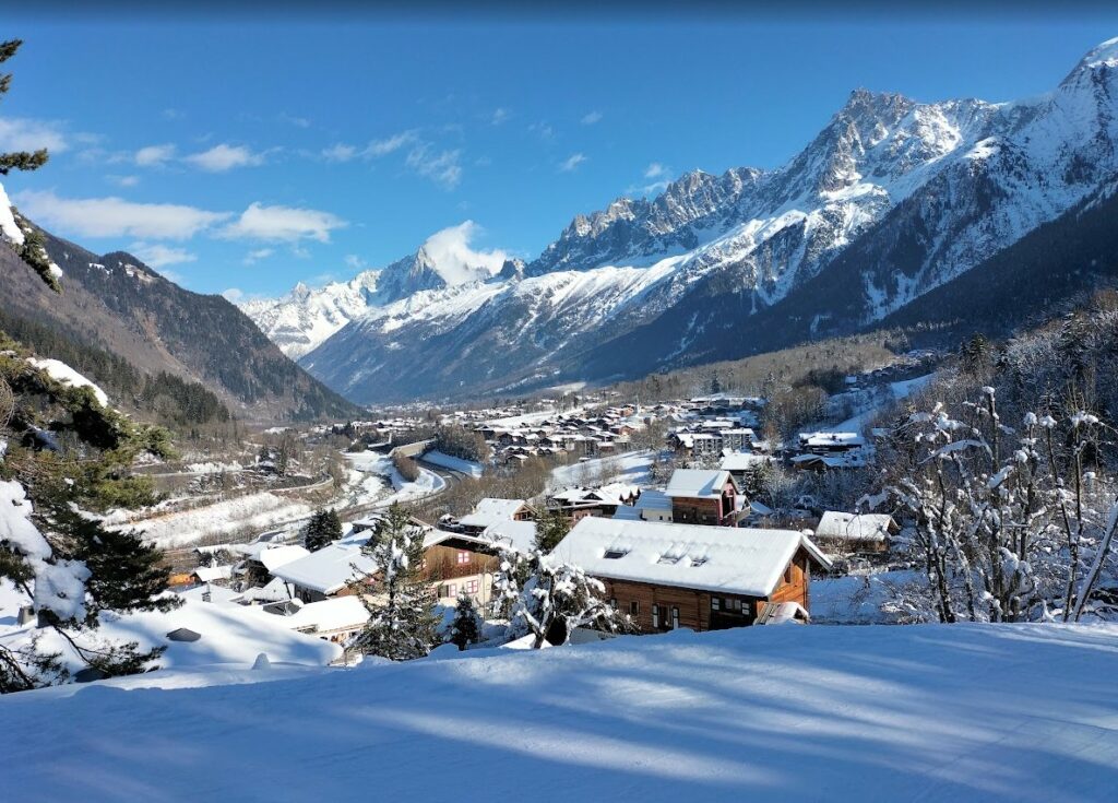 Les Houches fin de la piste La verte Kandahar
