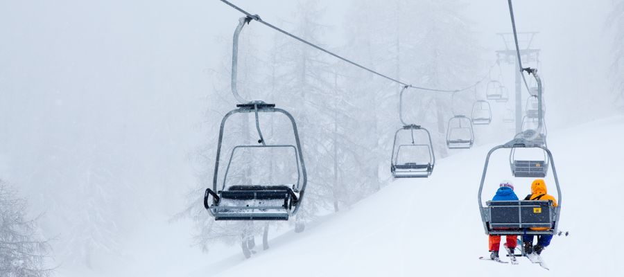 ski lift with snow chamonix