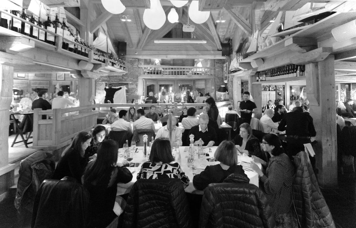 Gourmet dinner and party organised by Chamex event in Chamonix.